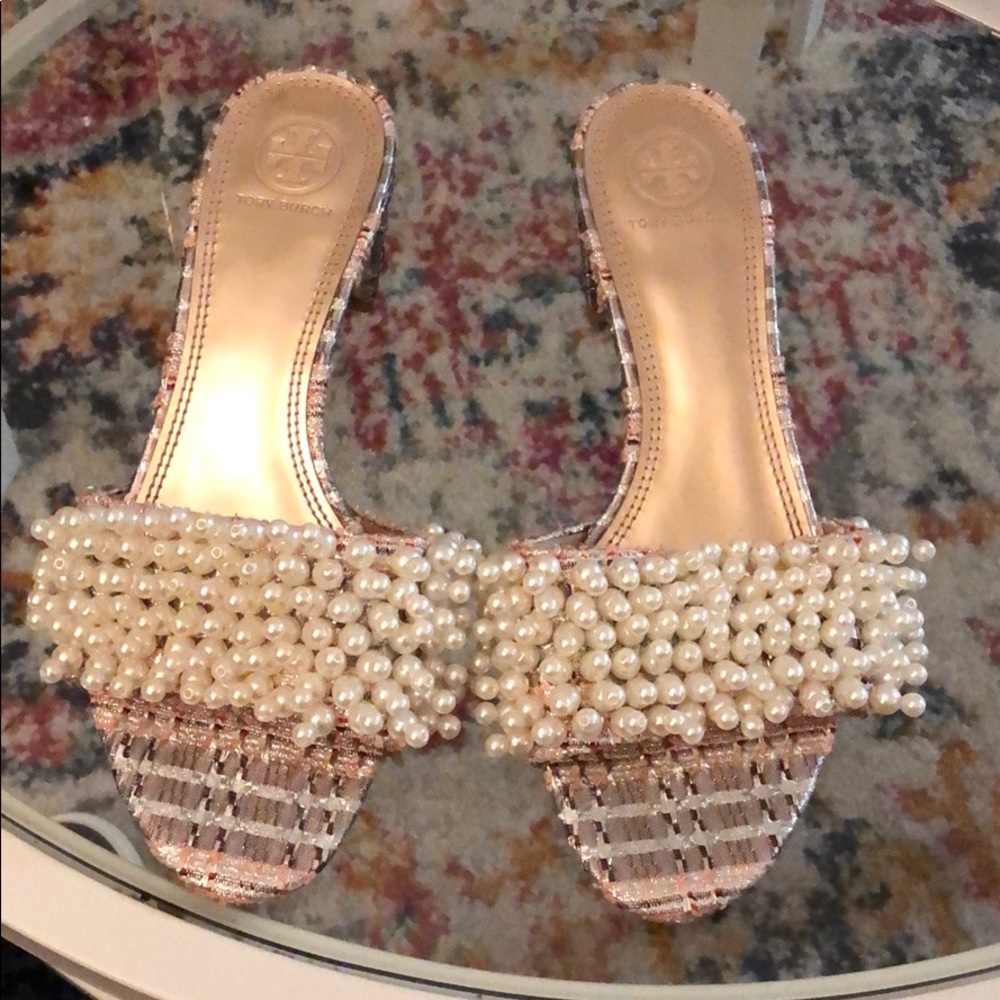 Pearl studded Tory Burch Sandals